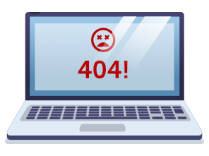 Ilustración de un ordenador para mostrar el error 404
