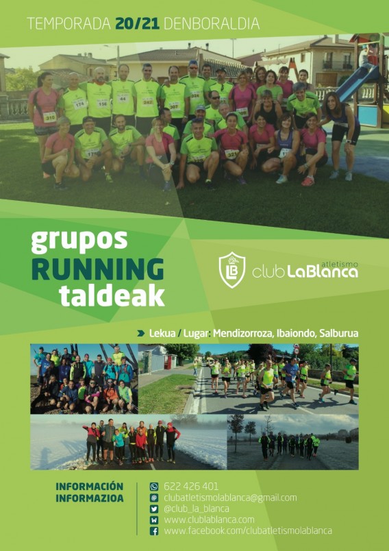 ABRIMOS INSCRIPCIONES PARA LOS GRUPOS DE RUNNING POPULAR 2020-21